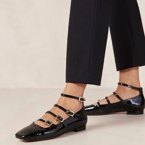 ALOHAS Black Strappy Flats